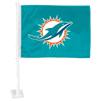 Miami Dolphins Car Flag Large 1pc 11
