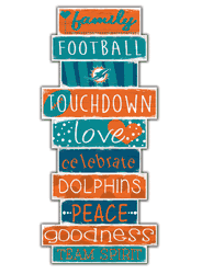 Miami Dolphins Celebrations Stack 24" Sign
