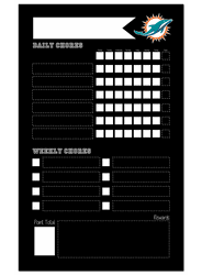 Miami Dolphins Chore Chalk Board 11x19 Sign