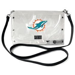 Miami Dolphins Clear Envelope Purse STRAP