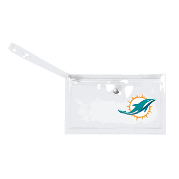 Miami Dolphins Clear Ticket Wristlet