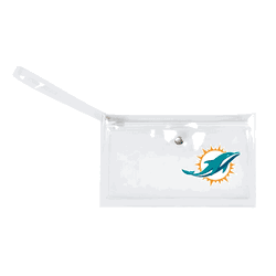 Miami Dolphins Clear Ticket Wristlet
