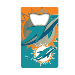 Miami Dolphins Credit Card Style Bottle Opener - 2 x 3.25