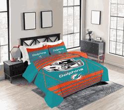 Miami Dolphins Crosser Bedding Comforter Set F/Q