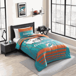 Miami Dolphins Crosser Bedding Comforter Set Twin