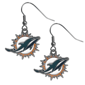 Miami Dolphins Dangle Earrings