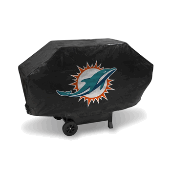 Miami Dolphins Black Deluxe Grill Cover