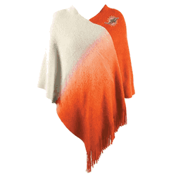 Miami Dolphins Dip Dye Poncho Orange