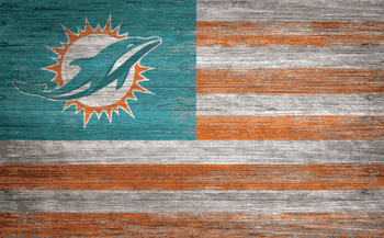 Miami Dolphins Distressed Flag 11x19