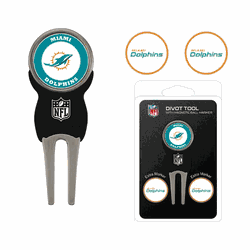 Miami Dolphins Divot Tool and Marker Set