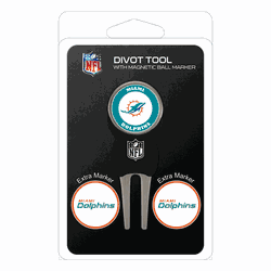 Miami Dolphins Divot Tool Pack - Signature tool w/ 3 markers