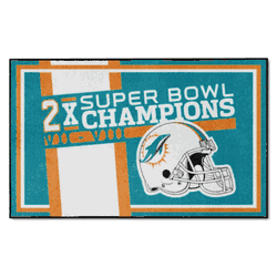 Miami Dolphins Dynasty 4ft. x 6ft. Plush Area Rug