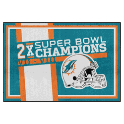 Miami Dolphins Dynasty 5ft. x 8ft. Plush Area Rug