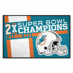 Miami Dolphins Dynasty Starter Mat Accent Rug - 19in. x 30in.