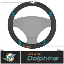 Miami Dolphins Embroidered Steering Wheel Cover