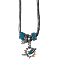 Miami Dolphins Euro Bead Necklace