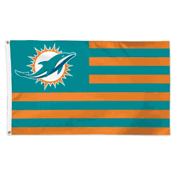 Miami Dolphins Flag 3x5 Deluxe Americana Design