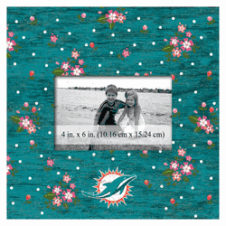 Miami Dolphins Floral 10x10 Frame