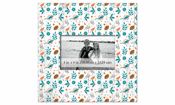 Miami Dolphins Floral Pattern 10x10 Frame