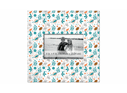 Miami Dolphins Floral Pattern 10x10 Frame