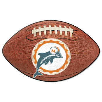 Miami Dolphins Football Rug - 20.5in. x 32.5in., NFL Vintage