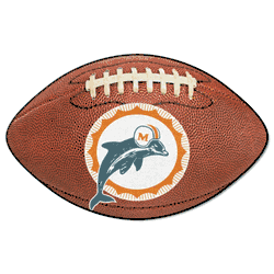 Miami Dolphins Football Rug - 20.5in. x 32.5in., NFL Vintage
