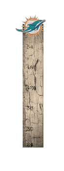 Miami Dolphins Growth Chart Sign 6x36