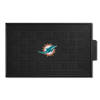 Miami Dolphins Heavy Duty Vinyl Medallion Door Mat - 19.5in. x 31in.