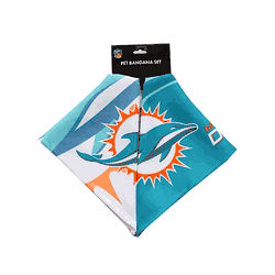 Miami Dolphins Home and Away Pet Bandana Set Medium