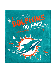 Miami Dolphins HSN Plush Throw 60x70