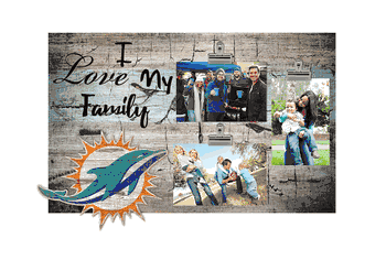 Miami Dolphins I Love my Family Clip Frame