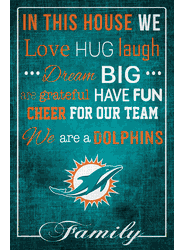 Miami Dolphins In This House 17x26
