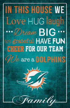 Miami Dolphins In This House 17x26