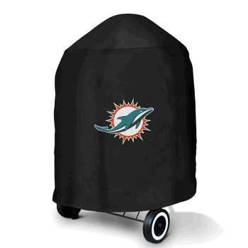 Miami Dolphins Kettle Grill Cover - 25in x 25in x 35in