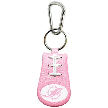 Miami Dolphins Keychain Football Pink