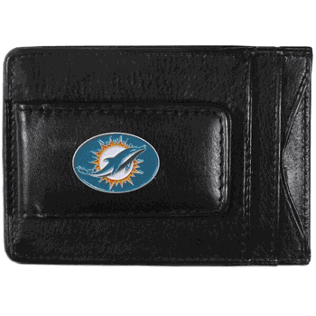 Miami Dolphins Leather Cash & Cardholder