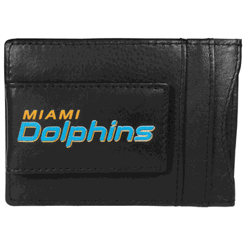 Miami Dolphins Logo Leather Cash and Cardholder