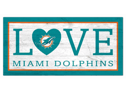 Miami Dolphins Love 6x12 Sign