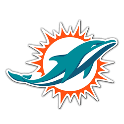 Miami Dolphins Magnet Car Style 12 Inch Logo Design CO