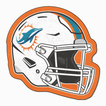 Miami Dolphins Mascot Helmet Rug
