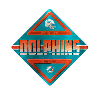 Miami Dolphins  Metal Sign 16.5