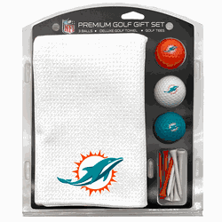Miami Dolphins Microfiber Towel Gift Set - 16 x 40 (White)