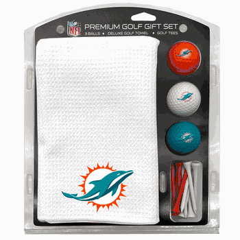 Miami Dolphins Microfiber Towel Gift Set - 16 x 40 (White)