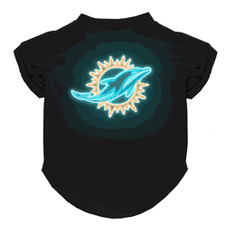 Miami Dolphins Neon Pet T-Shirt, Small