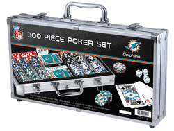 Miami Dolphins NFL 300pc Poker Set