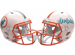 Miami Dolphins NFL Full Size Authentic Speed Football Helmet RETRO