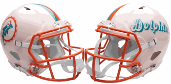 Miami Dolphins NFL Full Size Authentic Speed Football Helmet RETRO