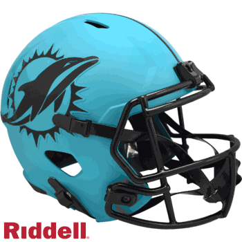 Miami Dolphins NFL Helmet Riddell Replica Full Size Speed Style Rave Alternate RAVE
