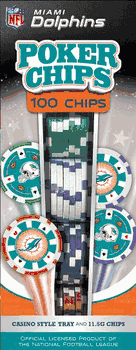 Miami Dolphins NFL Poker Chips 100pc