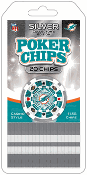 Miami Dolphins NFL Poker Chips 20pc